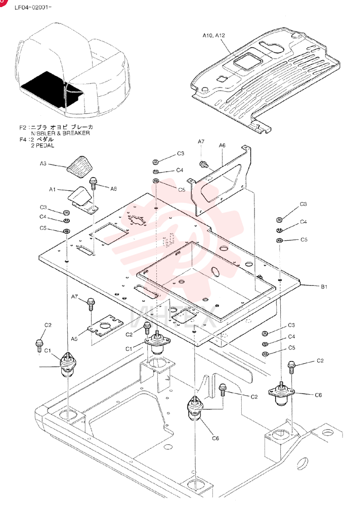 PLATE GROUP, FLOOR (NIBBLER & BREAKER) YT03M00027F2
