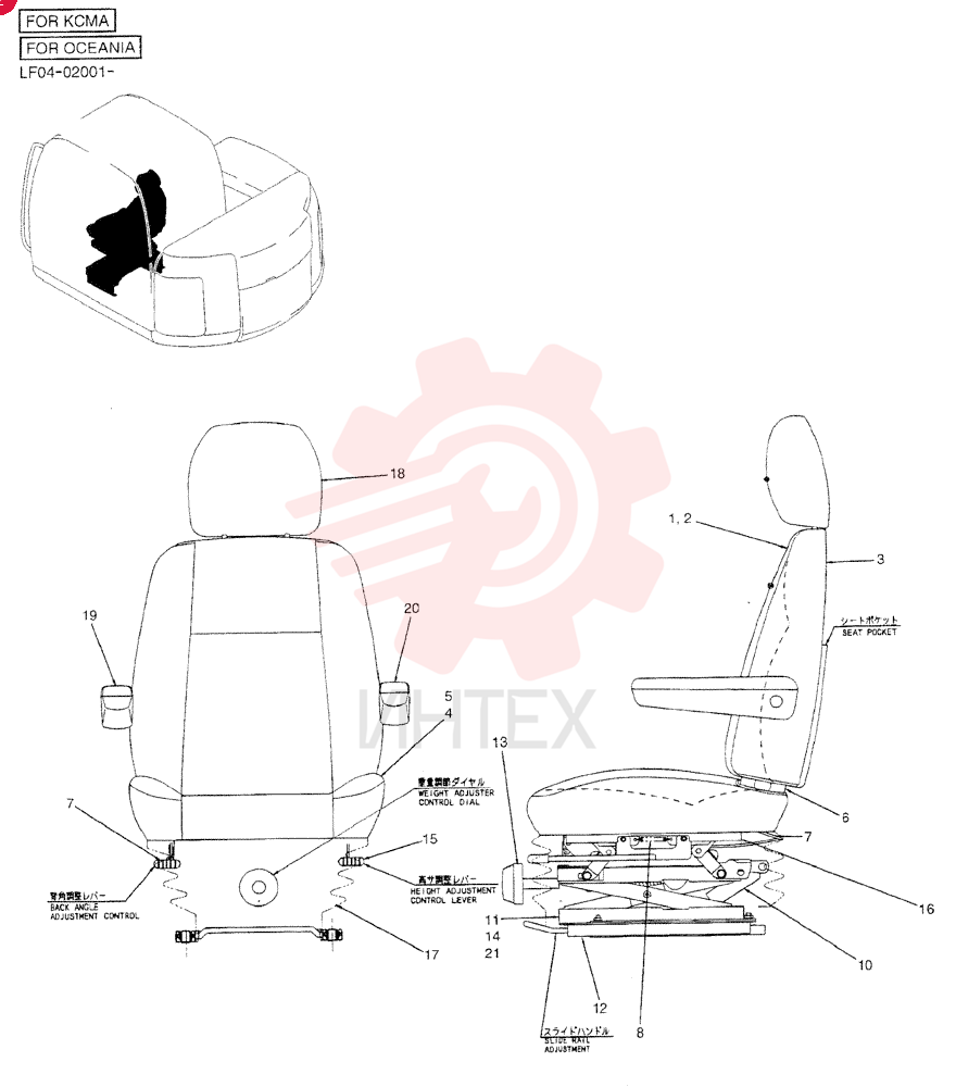 SEAT ASSY. YT25M00025F1