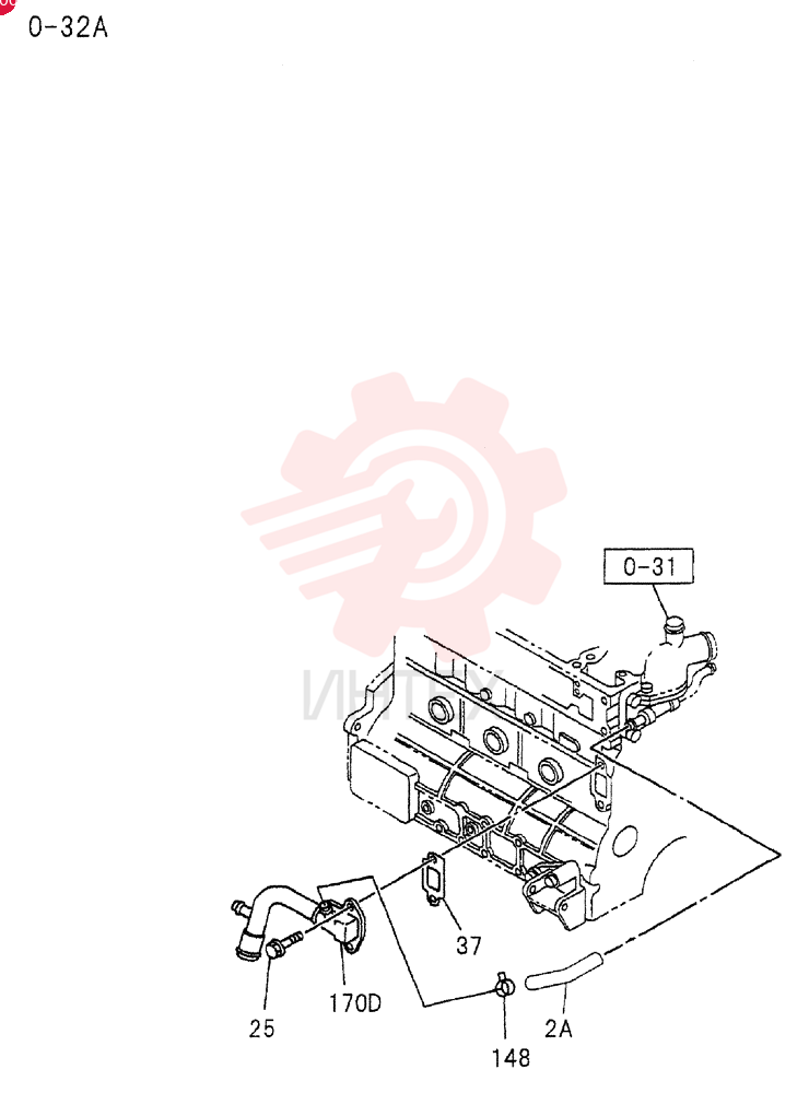 WATER PIPING; ENGINE 0-32A