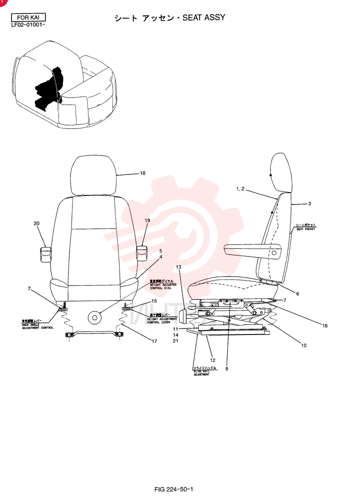 SEAT ASSY. YT25M00027F1