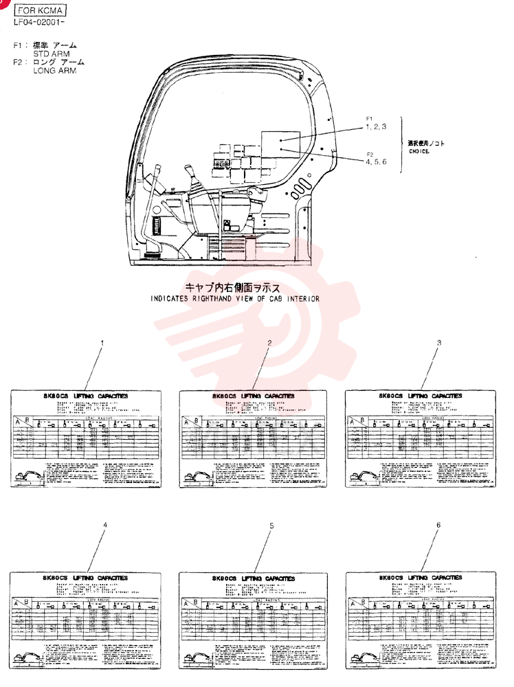 NAME PLATE INSTAL (STD ARM) LF22T00005F1