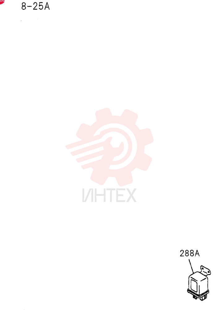 SWITCH AND RELAY; INSTRUMENT PANEL 8-25A