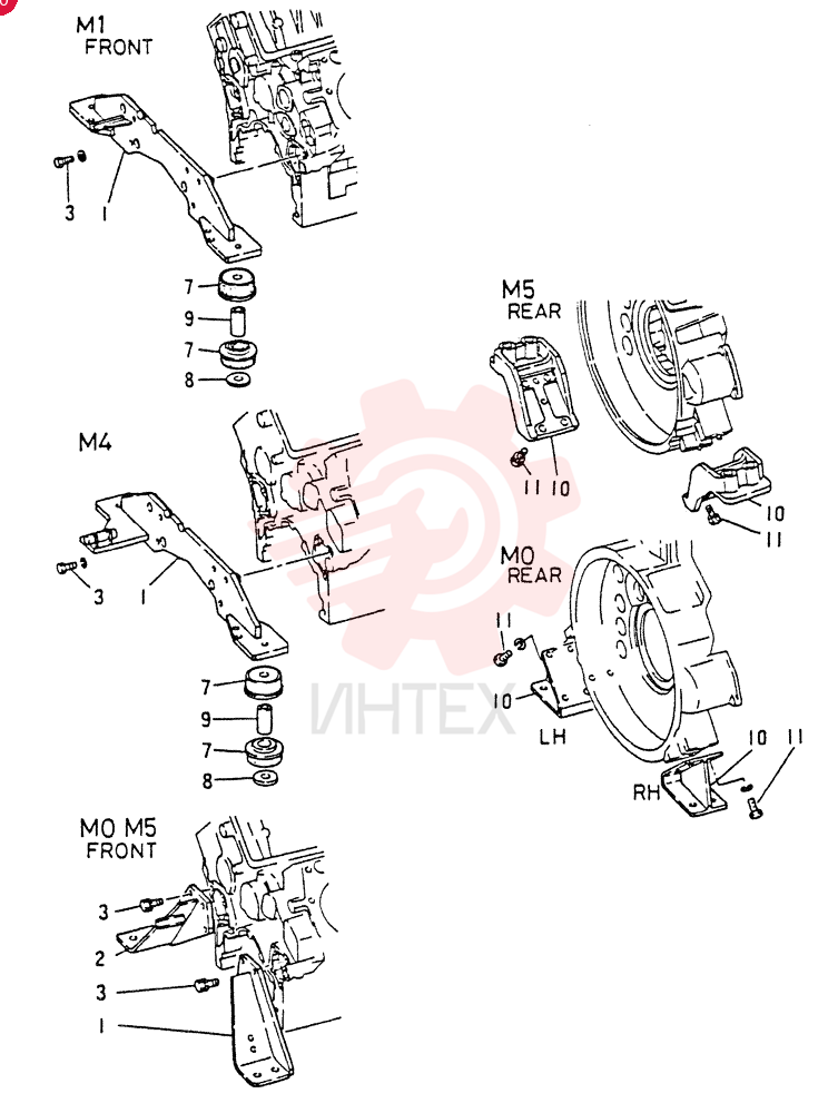 BRACKET,MOUNTING FR   LH (FOR M0, M5 ONLY)