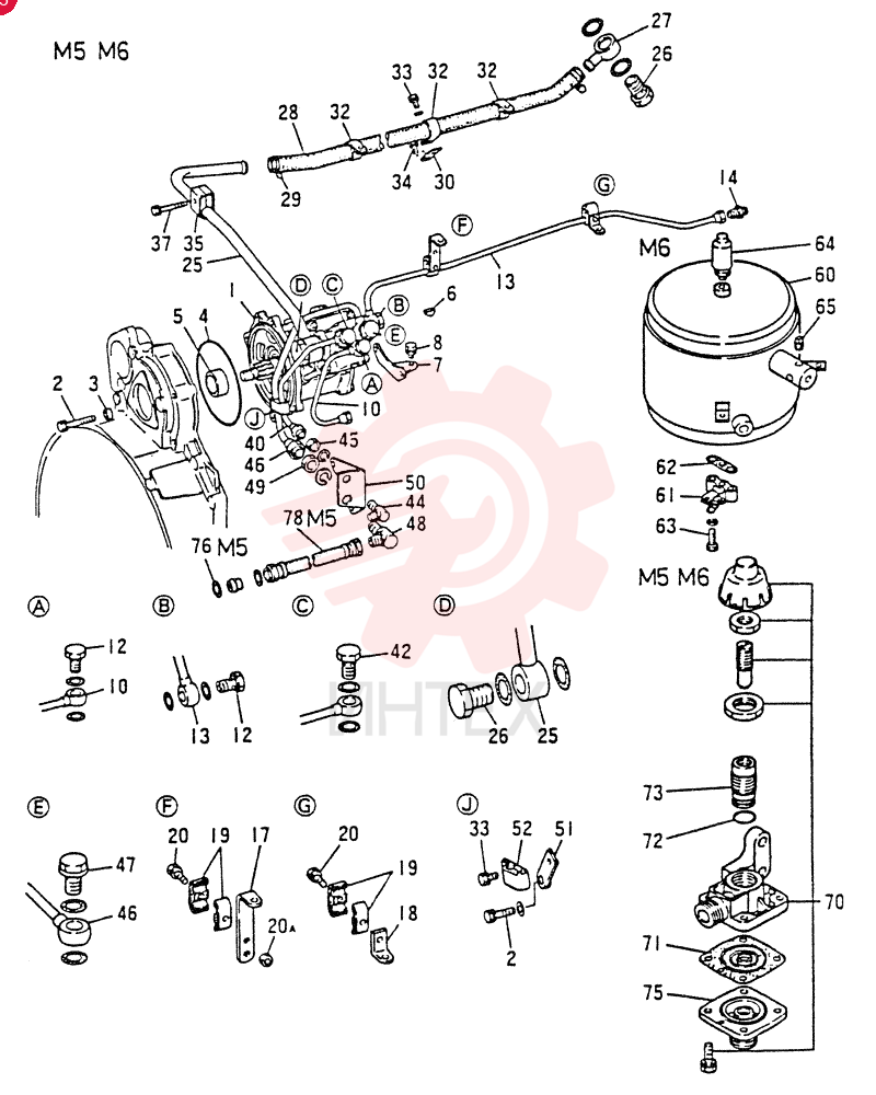 Схема (8DC8) - MITSUBISHI DIESEL ENGINE - K914 & K975 (1/79-12/06) VAME066966 (5)