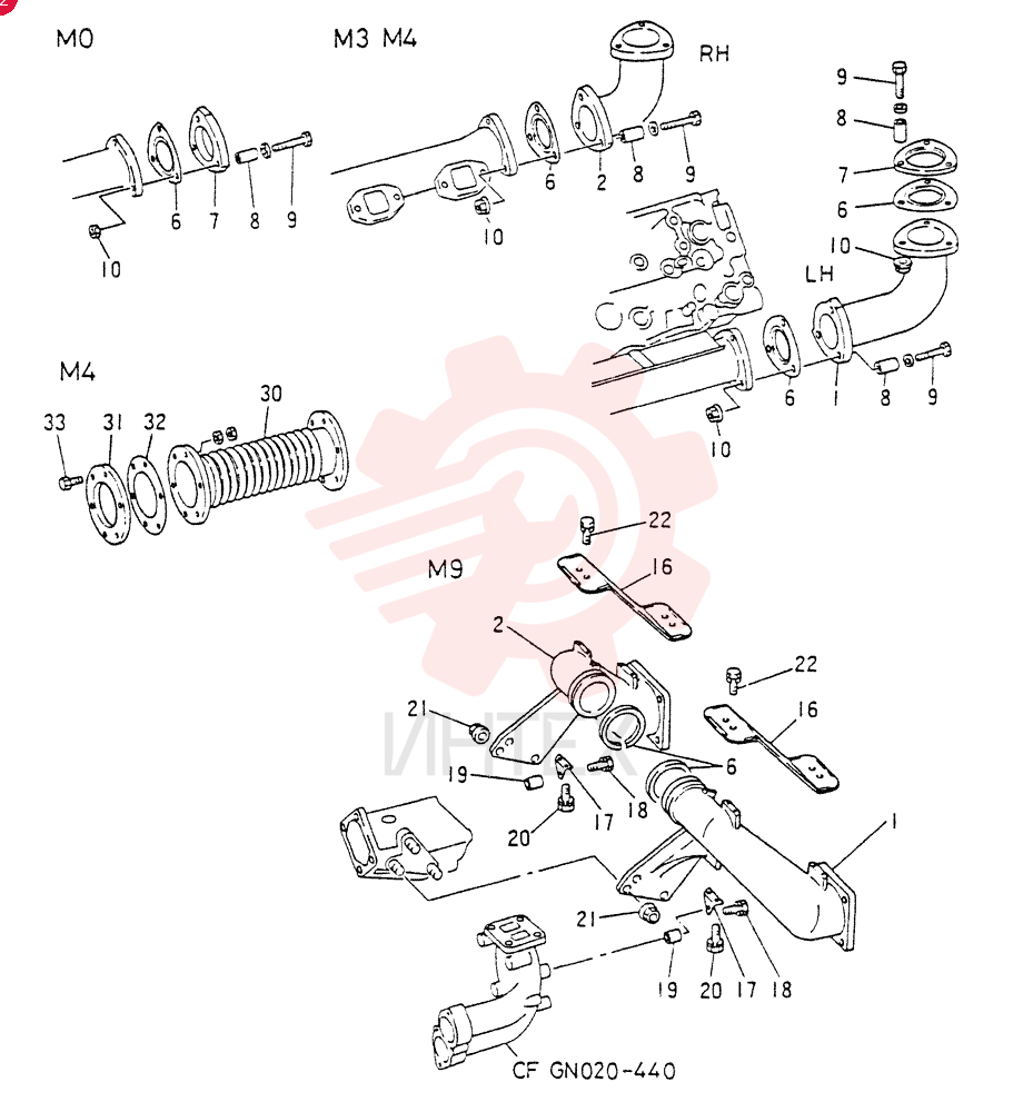 Схема (8DC8) - MITSUBISHI DIESEL ENGINE - K914 & K975 (1/79-12/06) VA3123217400