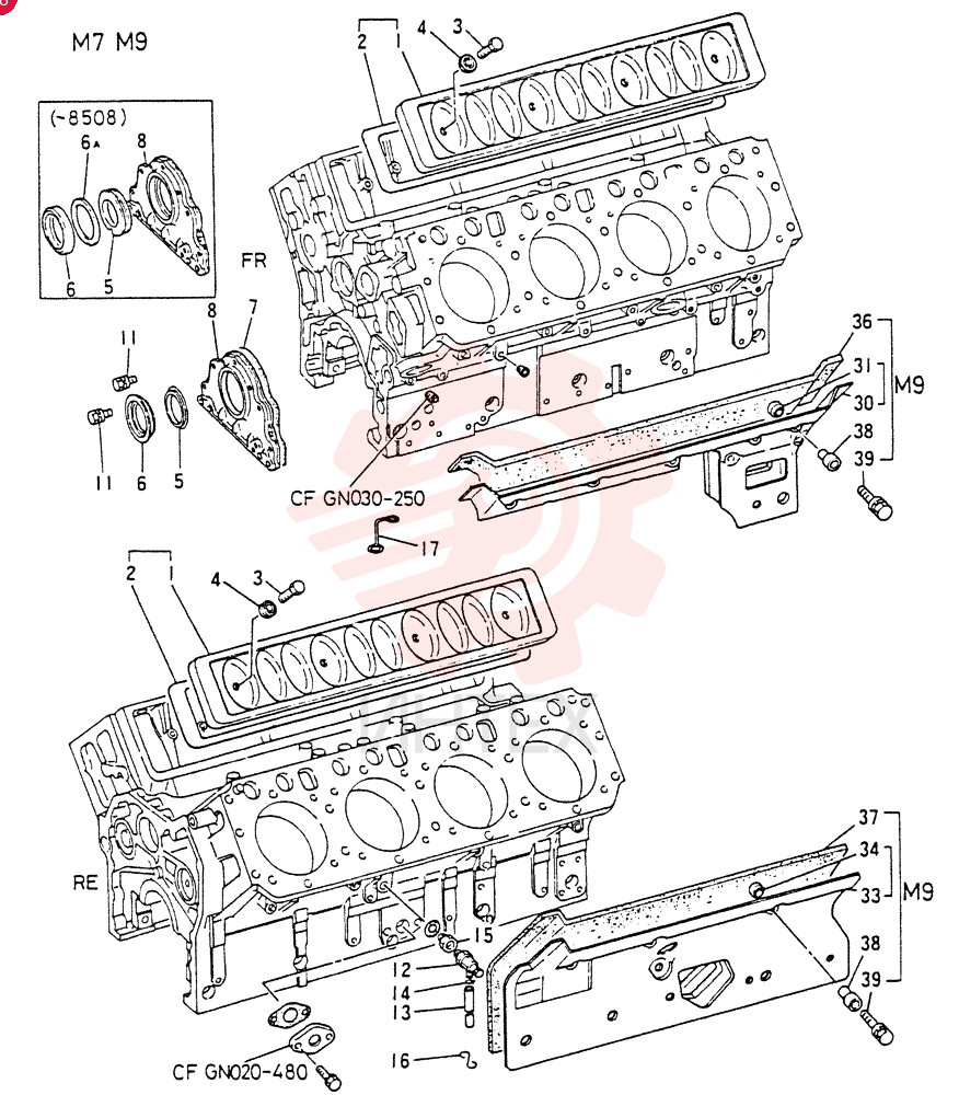 Схема (8DC8) - MITSUBISHI DIESEL ENGINE - K914 & K975 (1/79-12/06) VA3120734010 (2)
