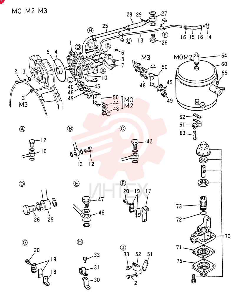 Схема (8DC9) - MITSUBISHI DIESEL ENGINE - K914 & K975 (1/79-12/06) VAME066966 (2)