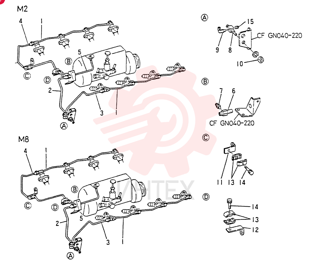 Схема (8DC9) - MITSUBISHI DIESEL ENGINE - K914 & K975 (1/79-12/06) VA3126154700 (3)
