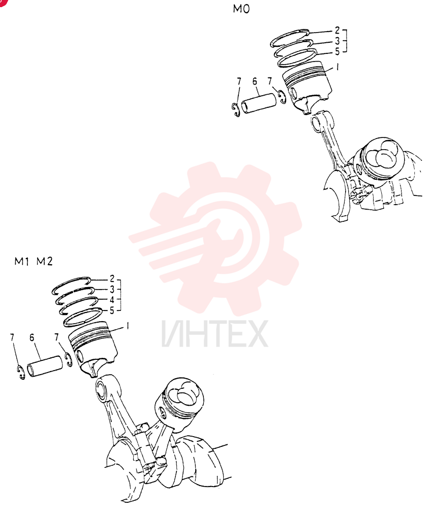 Схема (8DC9) - MITSUBISHI DIESEL ENGINE - K914 & K975 (1/79-12/06) VAME062395