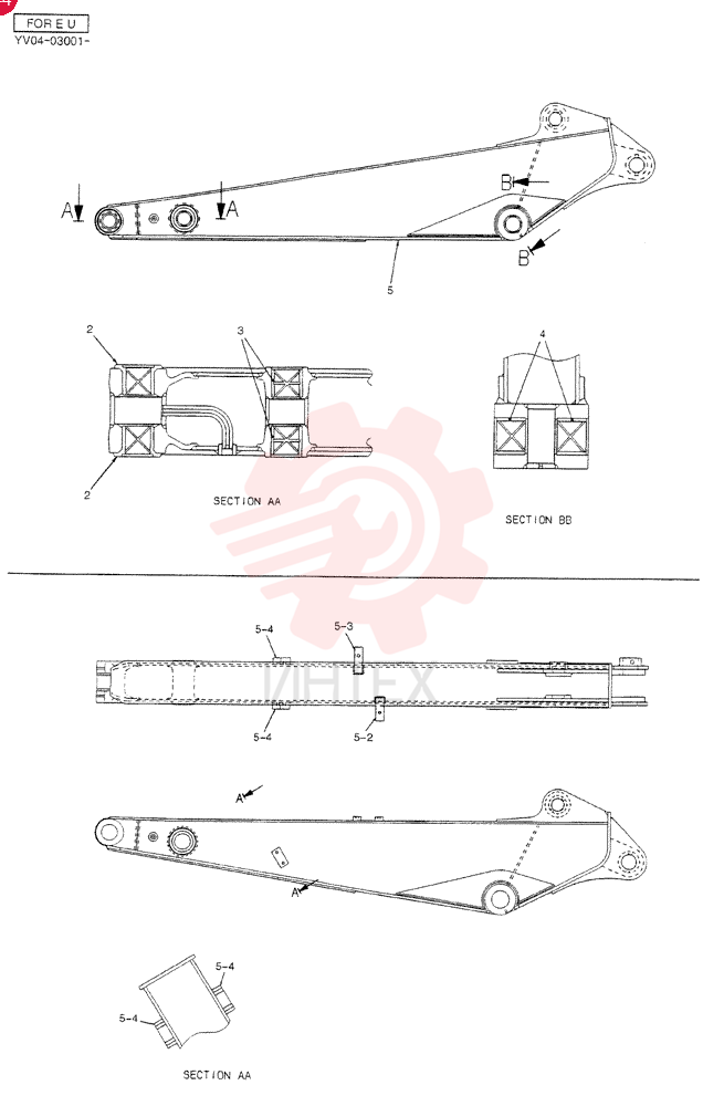 ARM ASSY,SHORT 1. 9M