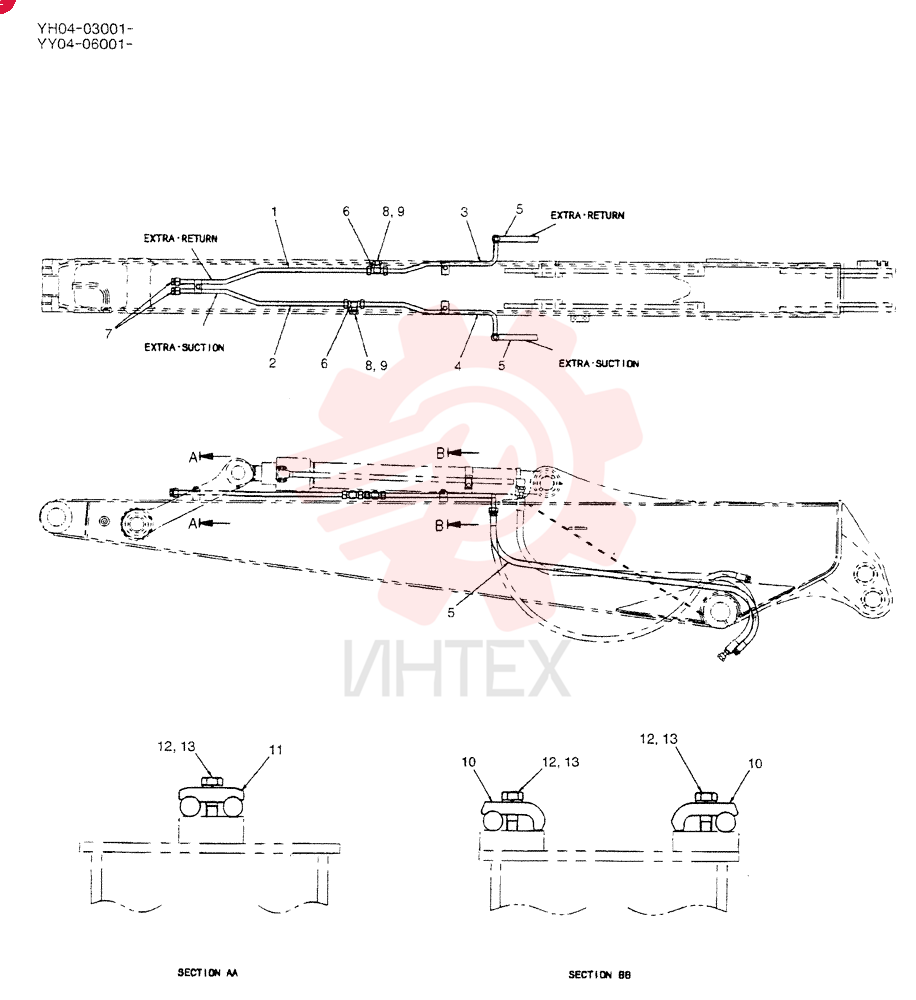 HYD LINES, ARM 2. 95M YY43H00057F1