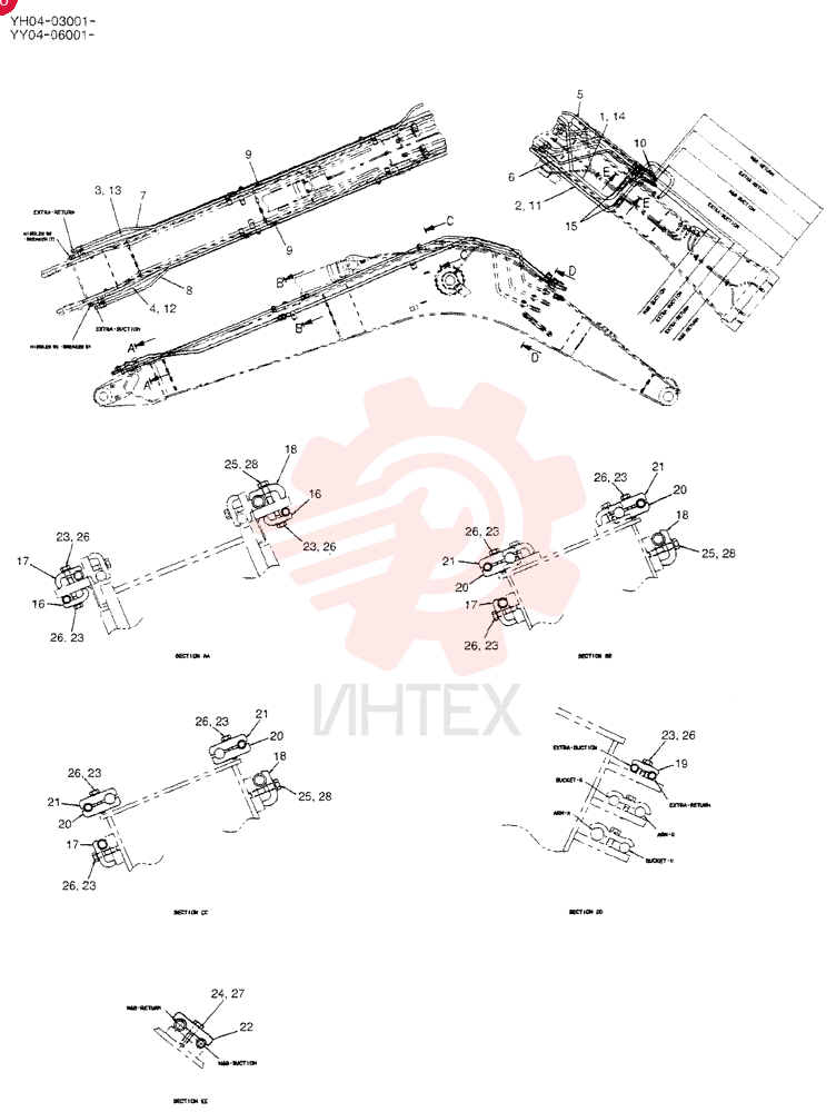 HYD LINES, BOOM 4.6M YY42H00086F1
