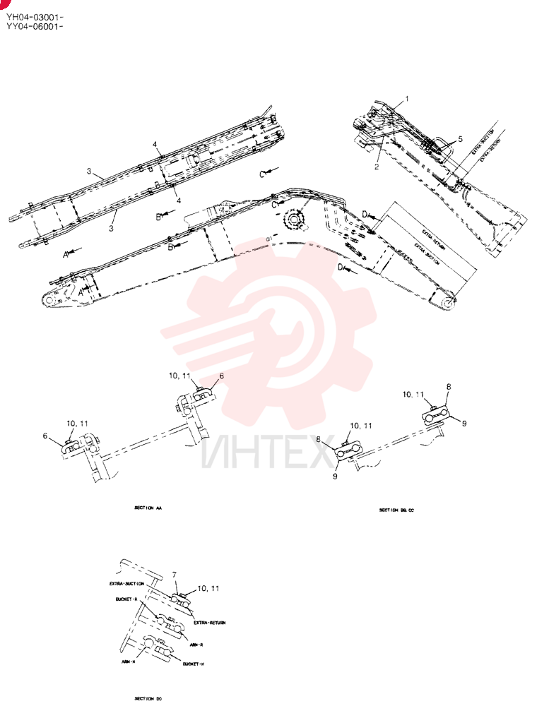 HYD LINES, BOOM 4.6M YY42H00088F1