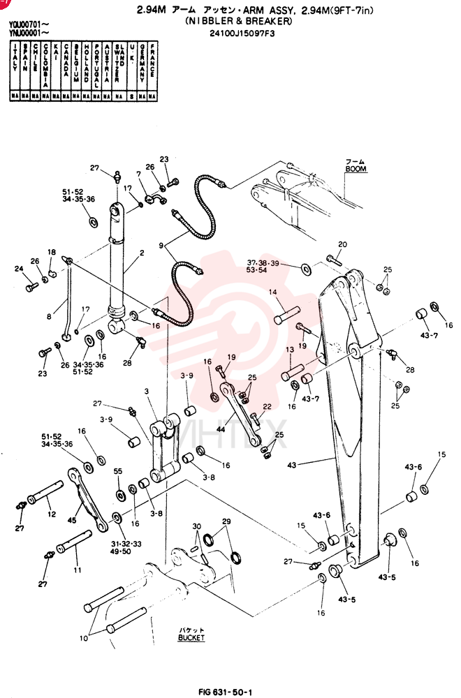 ARM ASSY, 2.94M 24100J15097F3