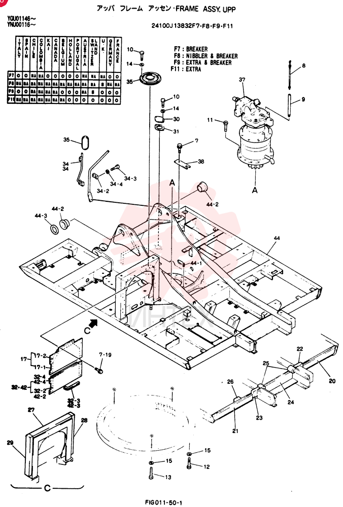 FRAME ASSY, UPP 24100J13832F7