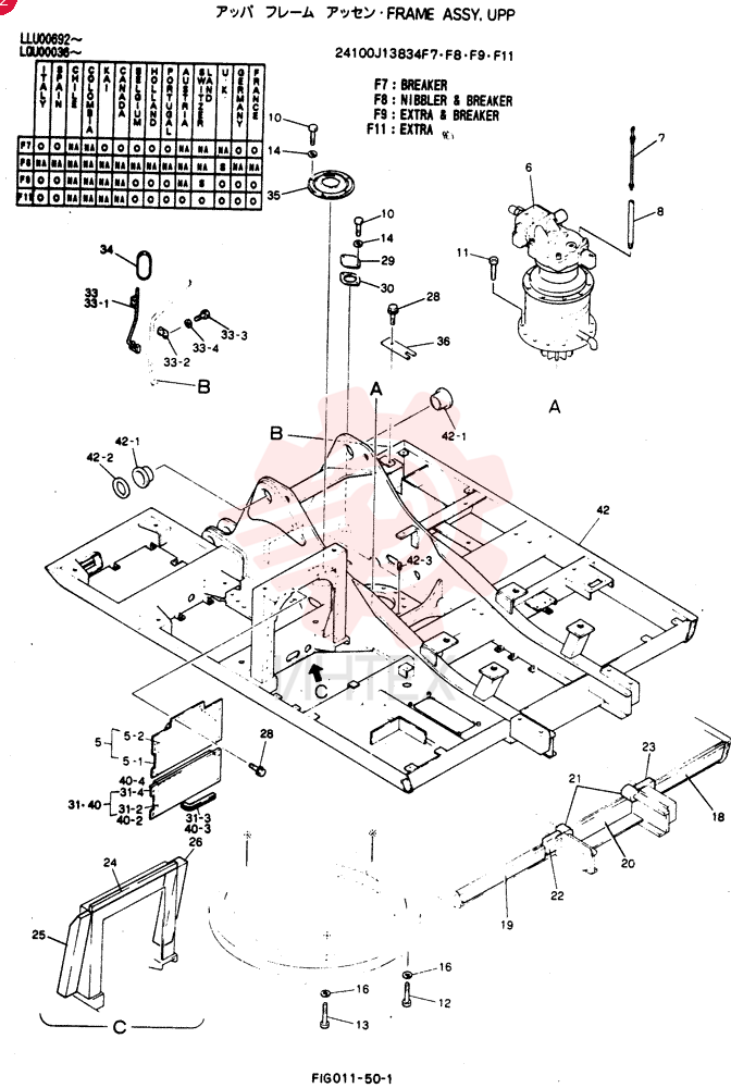 FRAME ASSY, UPP 24100J13834F7