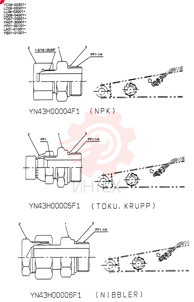 HYD CONNECTOR YN43H00004F1