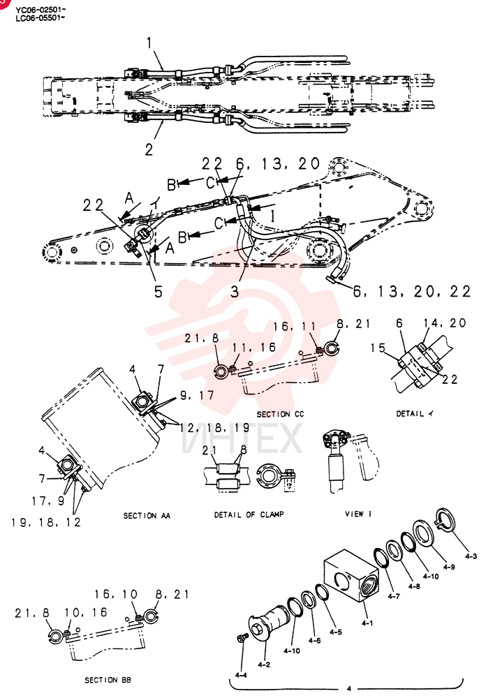 HYD LINES, ARM 2.6M LC43H00028F1