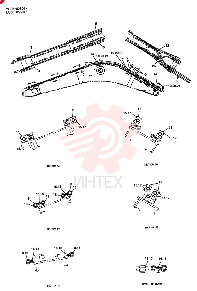 HYD LINES, BOOM 6.5M LC42H00014F1