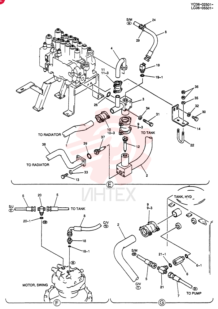 HYD LINES, RETURN LC32H00010F2 (2)