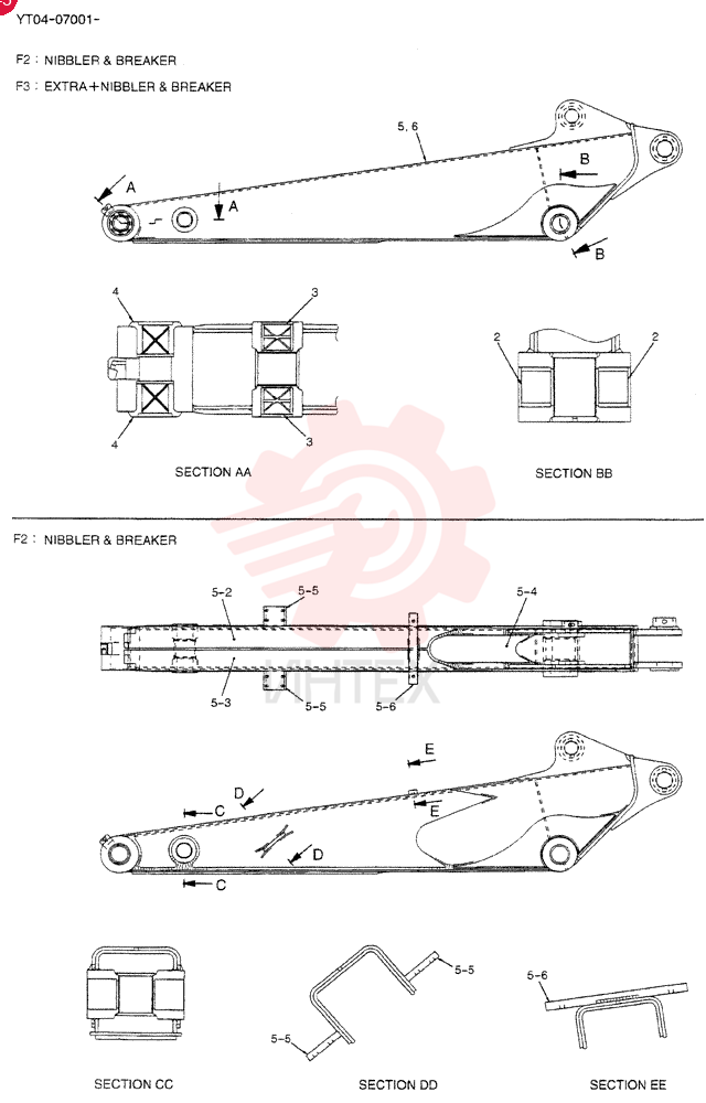 ARM, 1. 65M (NIBBLER & BREAKER) YT12B00091F2 (1)