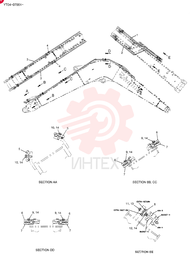 HYD LINES, BOOM 3. 72M YT42H00074F1