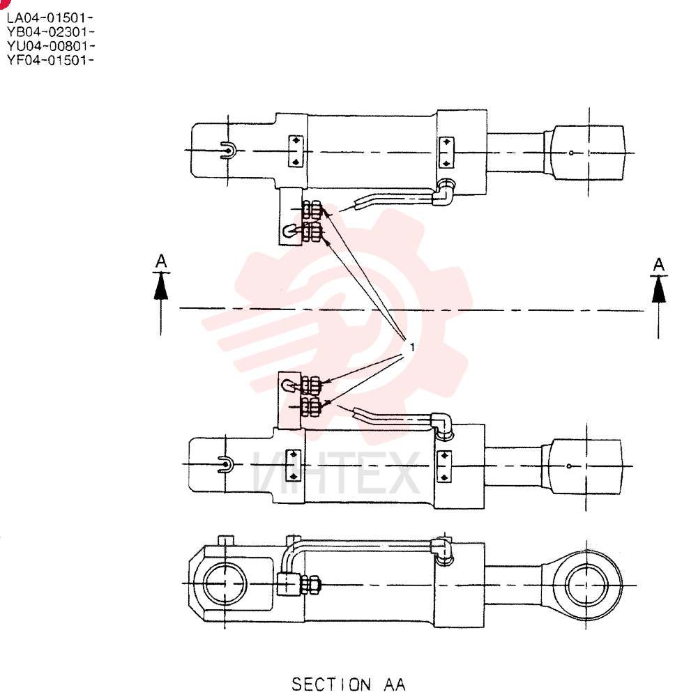 HYD LINES, CYLINDER YN13H00002F1