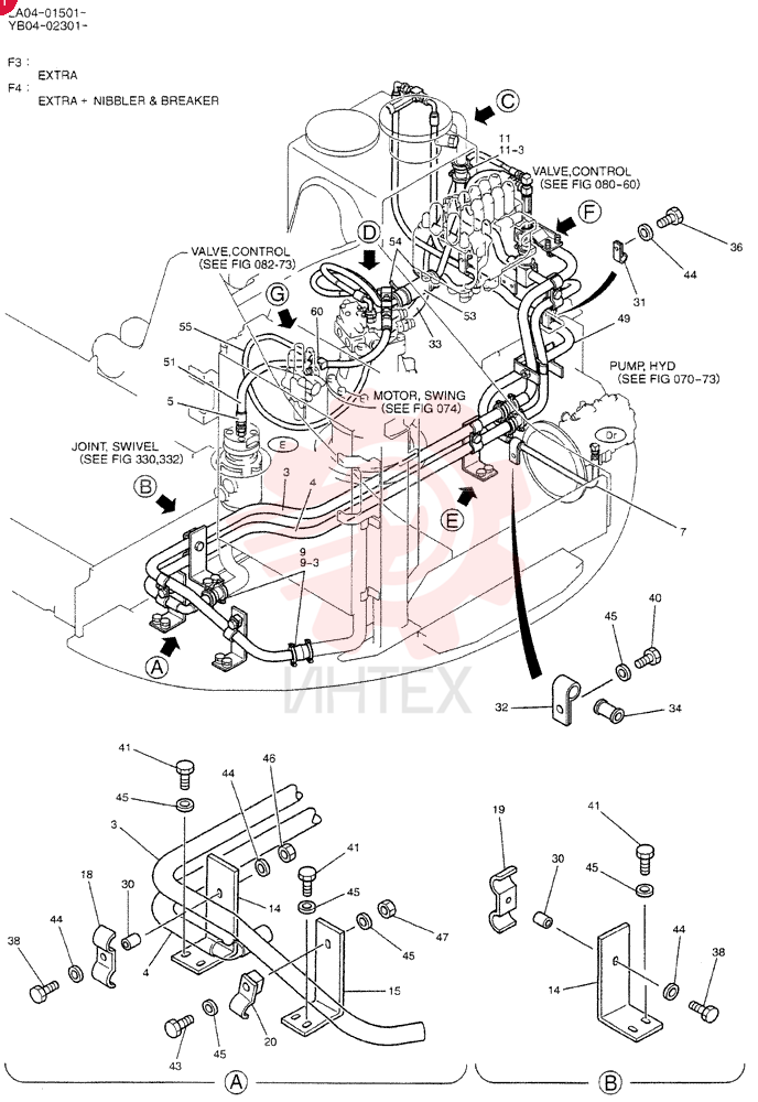 HYD LINES, RETURN (EXTRA) YB32H00003F3 (1)