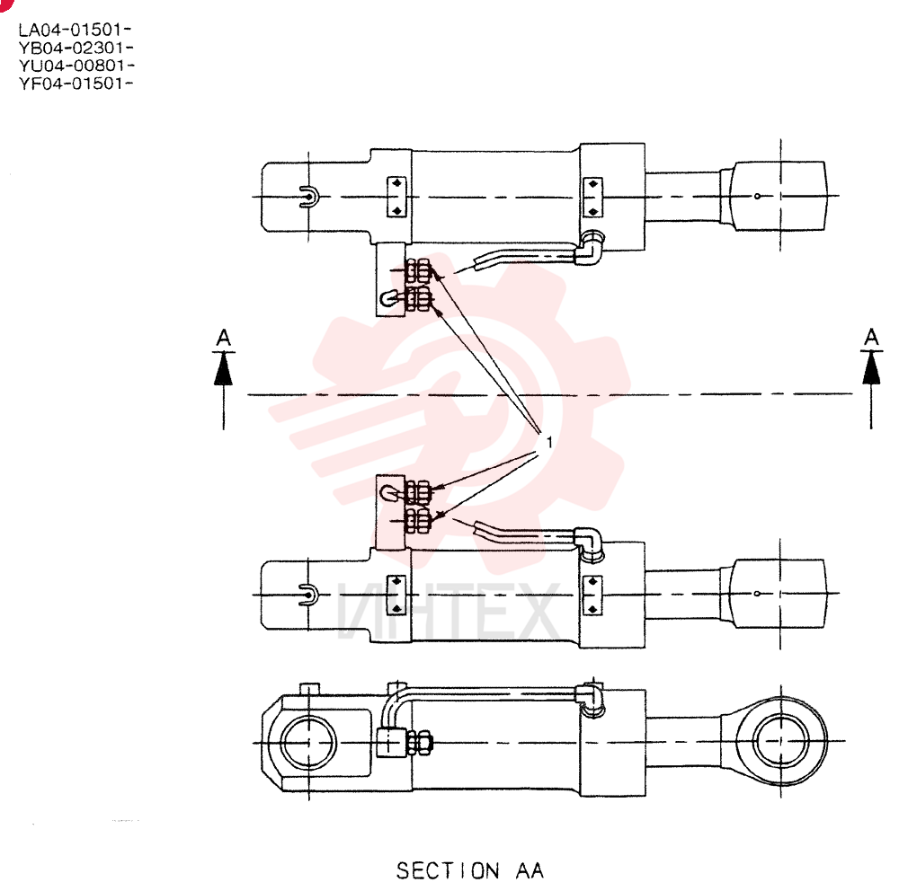 HYD LINES, CYLINDER YN13H00002F1