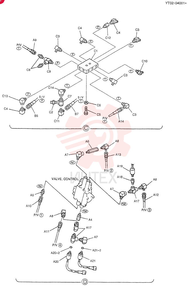 CONTROL LINES, REMOTE YT68H00033F1 (2)