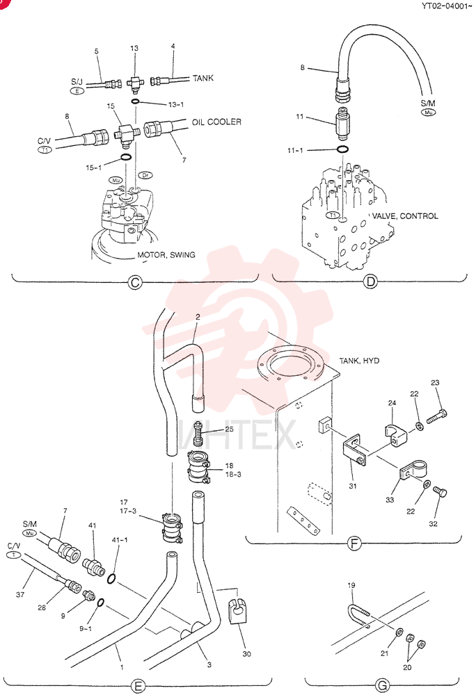 HYD LINES, RETURN YT32H00009F3 (2)