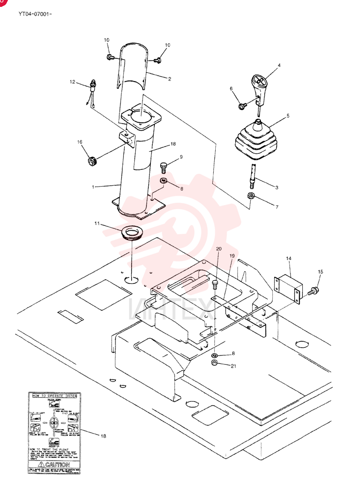 CONTROL ASSY, DOZER YT14M00002F2