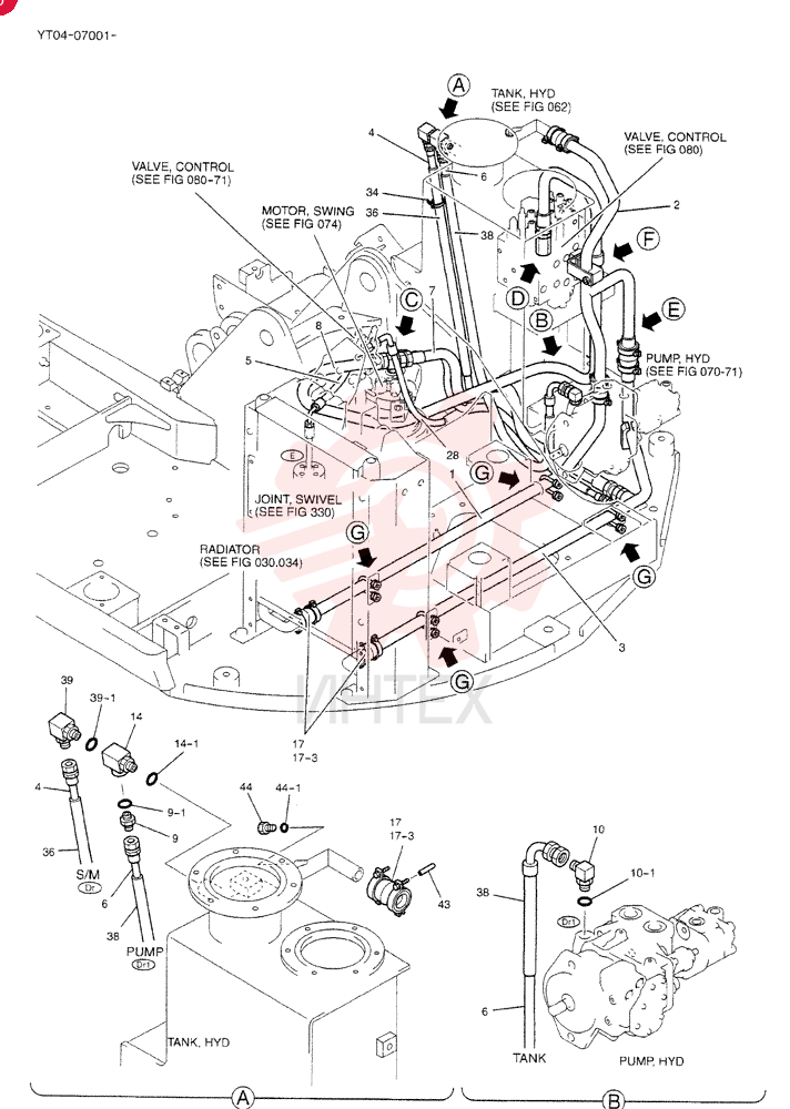 HYDR LINES, RETURN YT32H00009F3 (2)