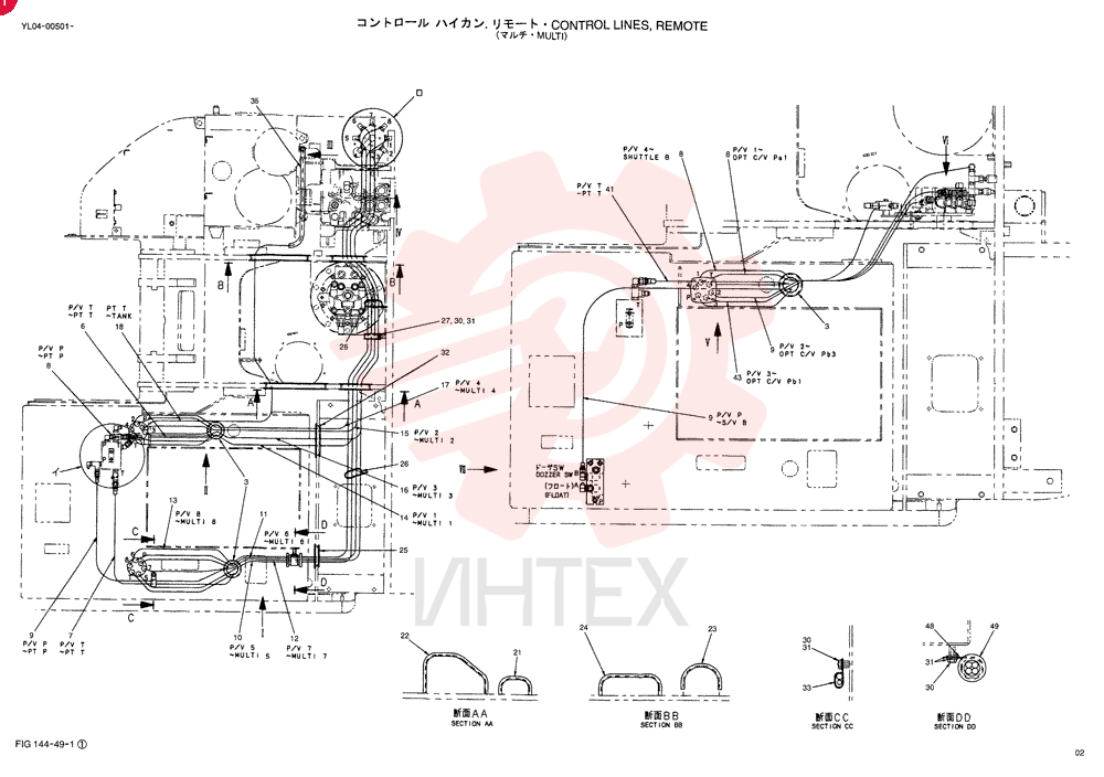 CONTROL LINES, REMOTE YY68H00063F1 (2)
