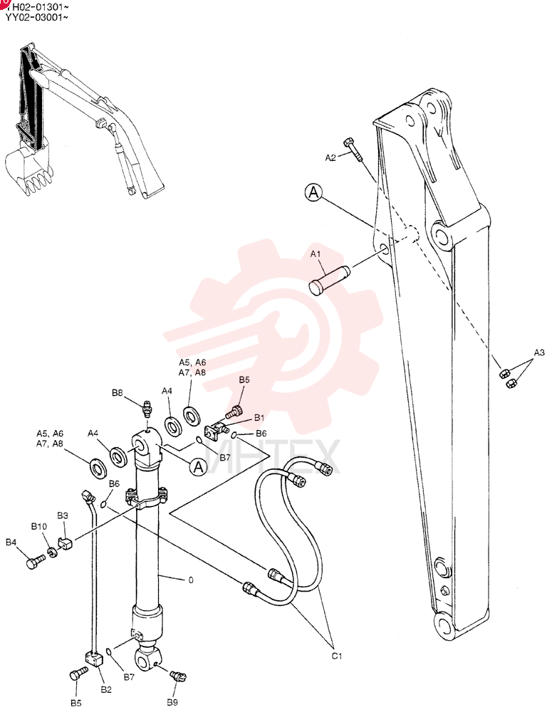 CYLINDER ASSY. YX01V00005F2 (1)