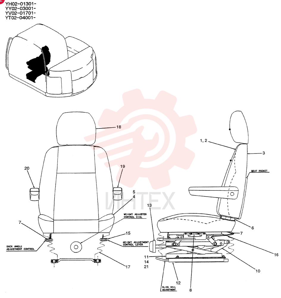 SEAT ASSY. YT25M00025F1
