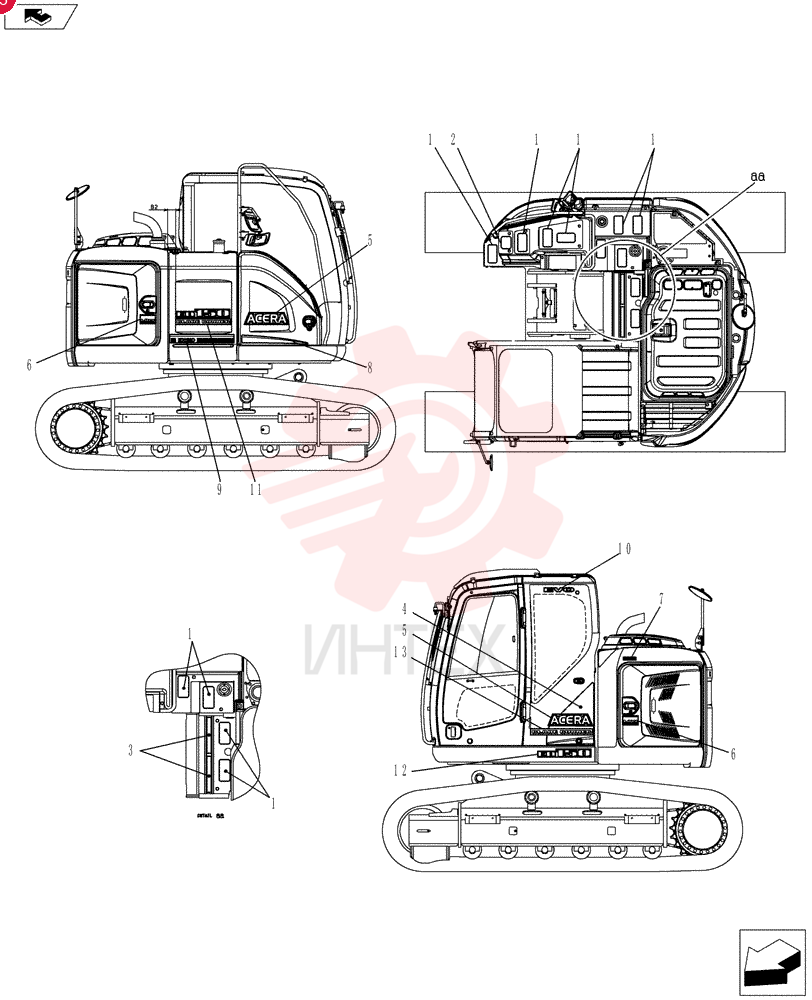 Схема (ED150-2) - BLADE RUNNER EXCAVATOR/DOZER ASN LH01-01001 (1/09-12/12) YY22T00198F1