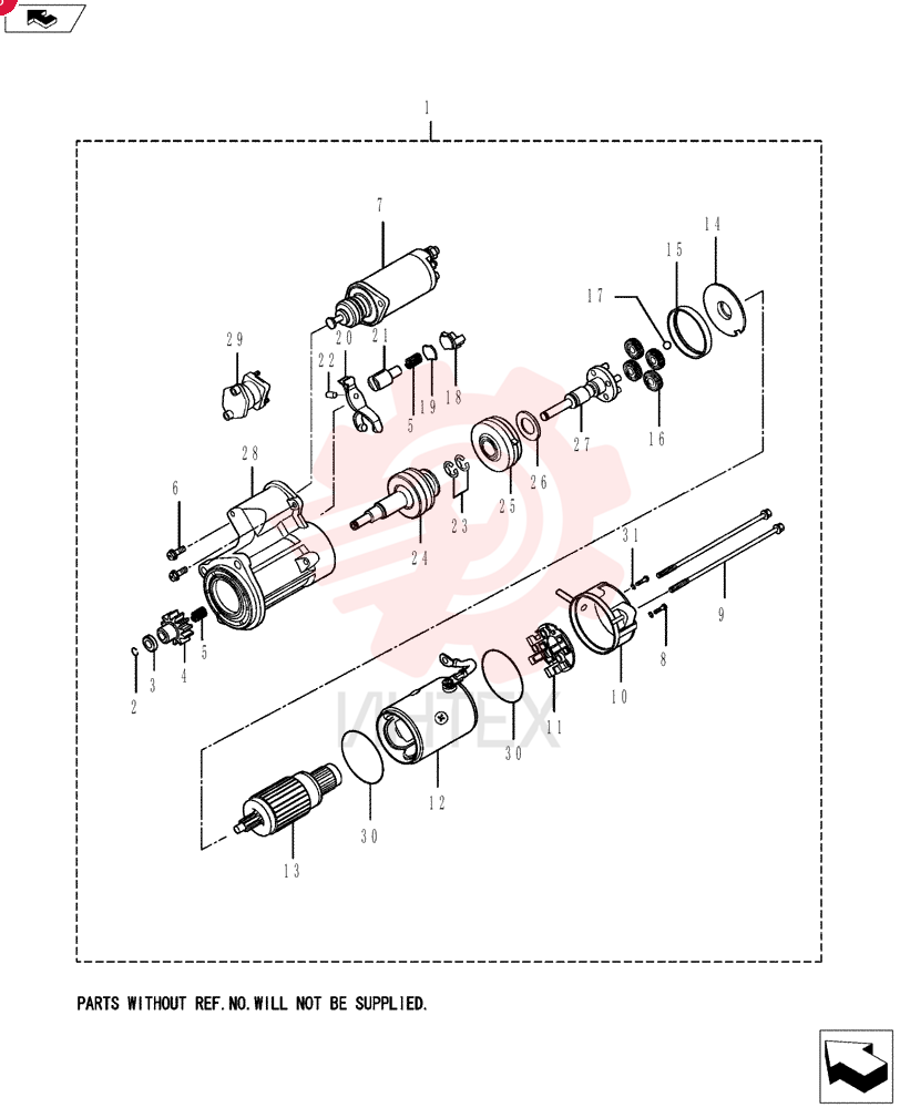STARTER MOTOR,24V, 5kW