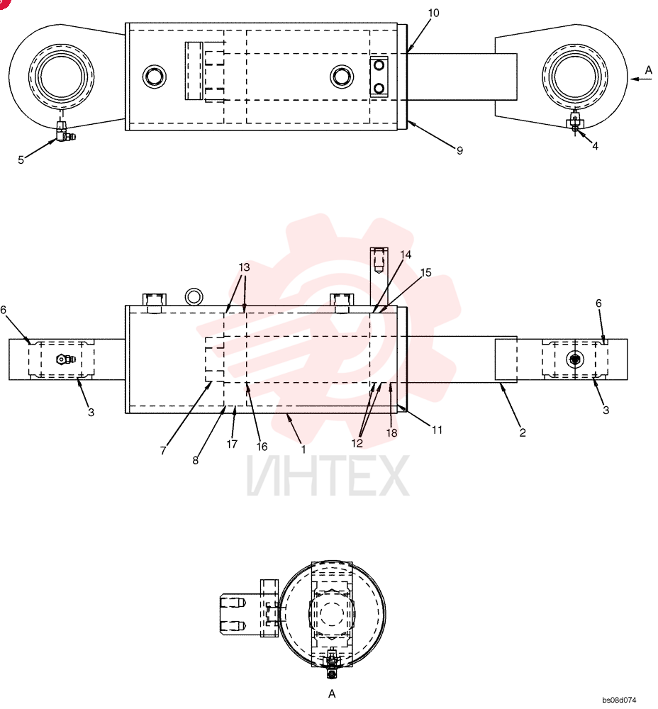 CYLINDER,Double Acting, 50.8mm Rod, 127mm Stroke