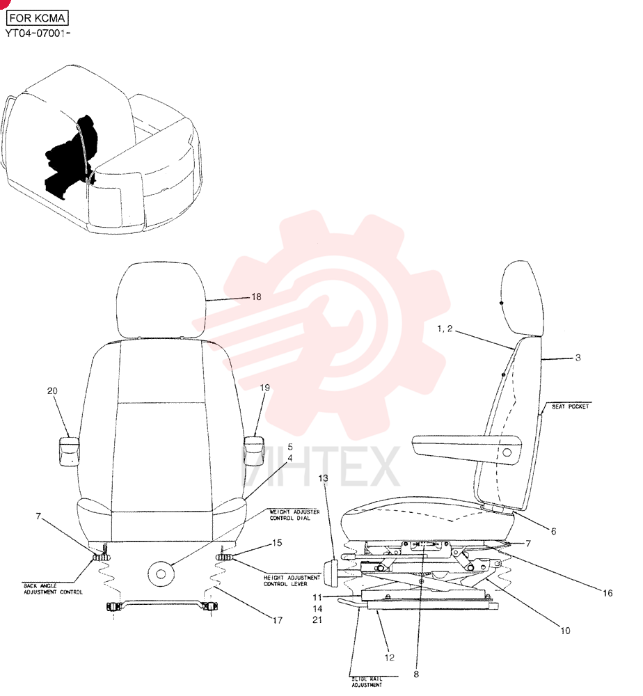 SEAT ASSY. YT25M00025F1