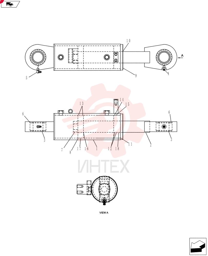 CYLINDER,Double Acting, 50.8mm Rod, 127mm Stroke