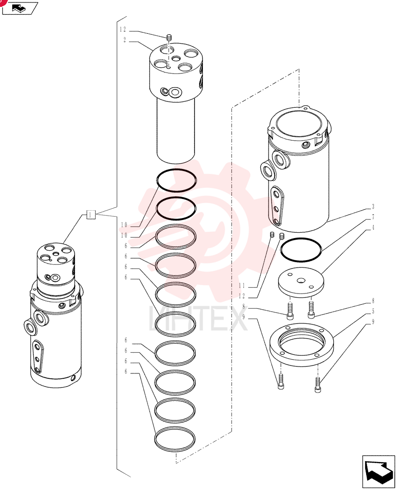HYDRAULIC SWIVEL 24100J20523F3 (2)