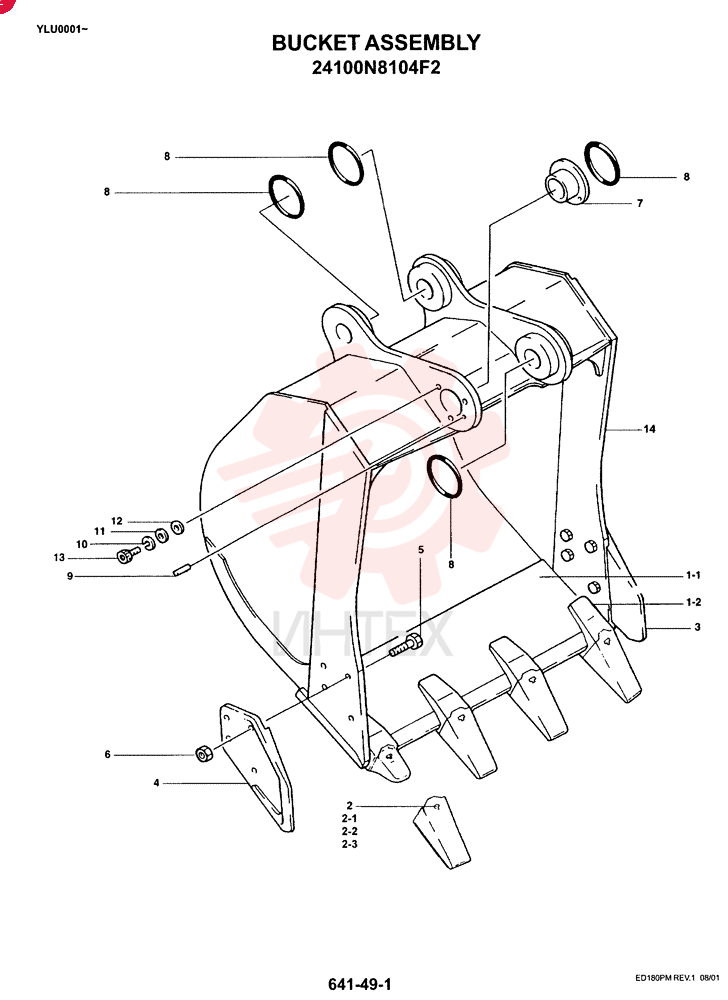 BUCKET ASSY, STD 24100N8104F2