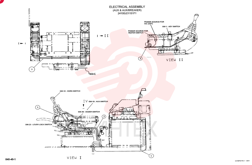 ELECTRICAL ASSY (AUX AND AUX/BREAKER) 24100J21151F1