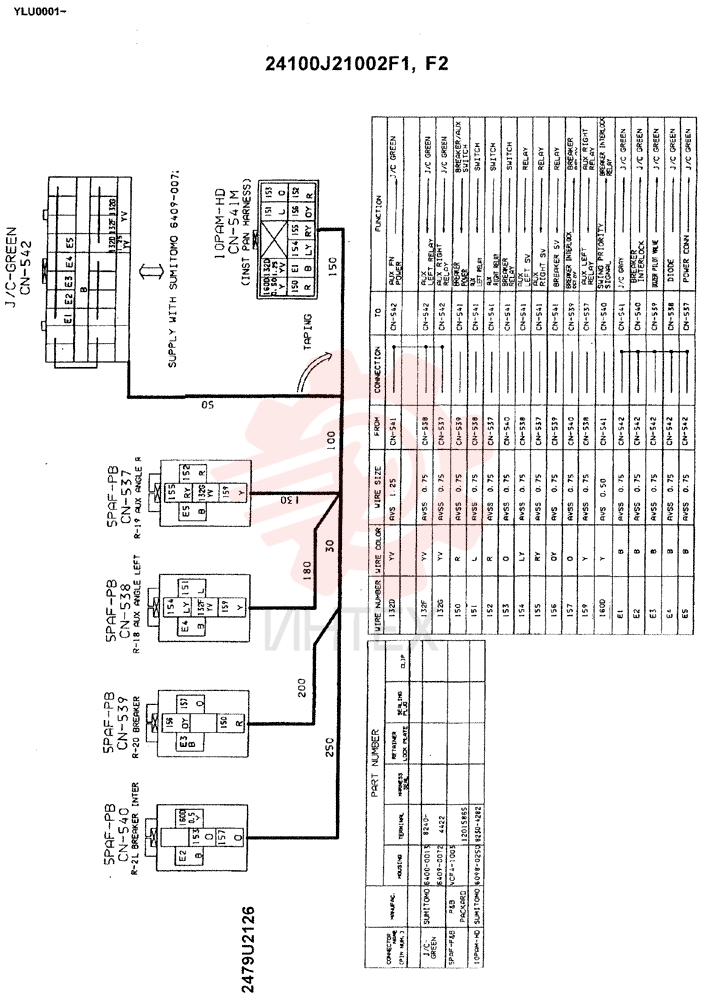 HARNESS ASSY, INST PANEL (AUXILARY) 24100J21002F1 (1)
