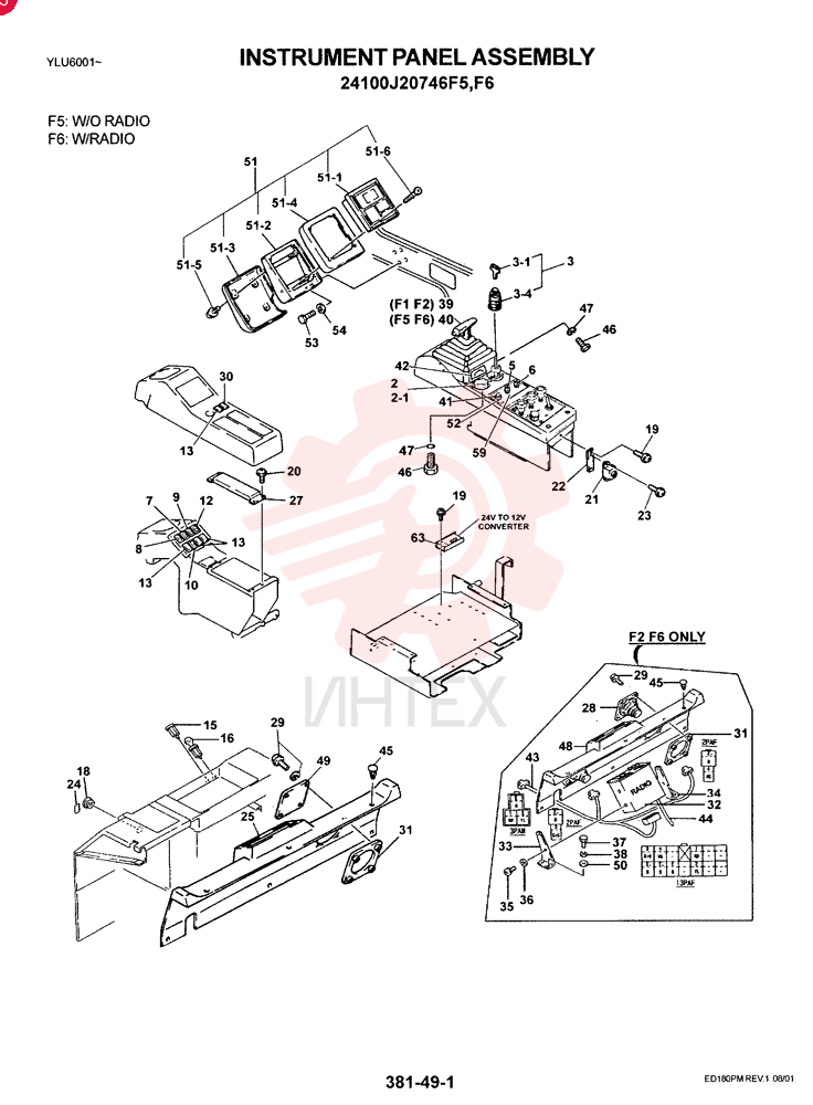 PANEL INSTAL ASSY (W/O RADIO) (F5 ONLY)