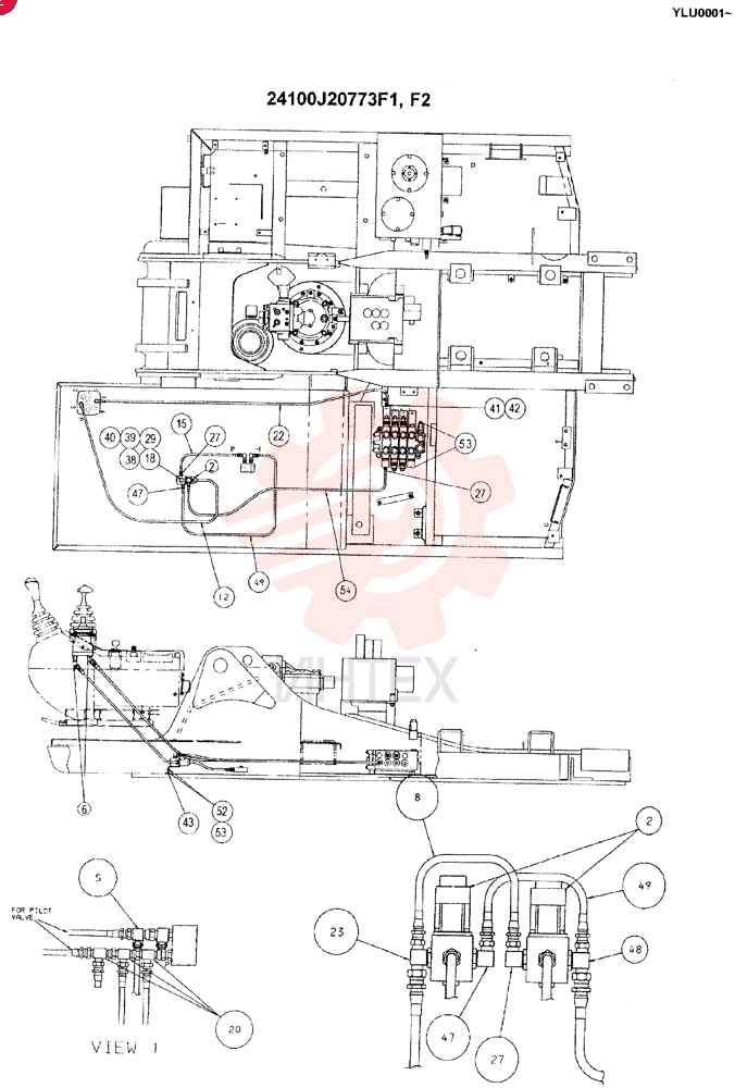 REMOTE CONTROL ASSY (DOZER REWORK) (F1 ONLY) 24100J20773F1 (3)