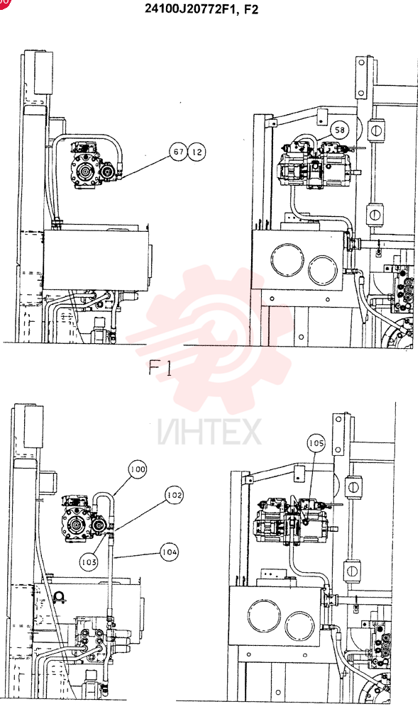 UPPER HYDRAULIC LINES (F1 ONLY) 24100J20772F1 (2)