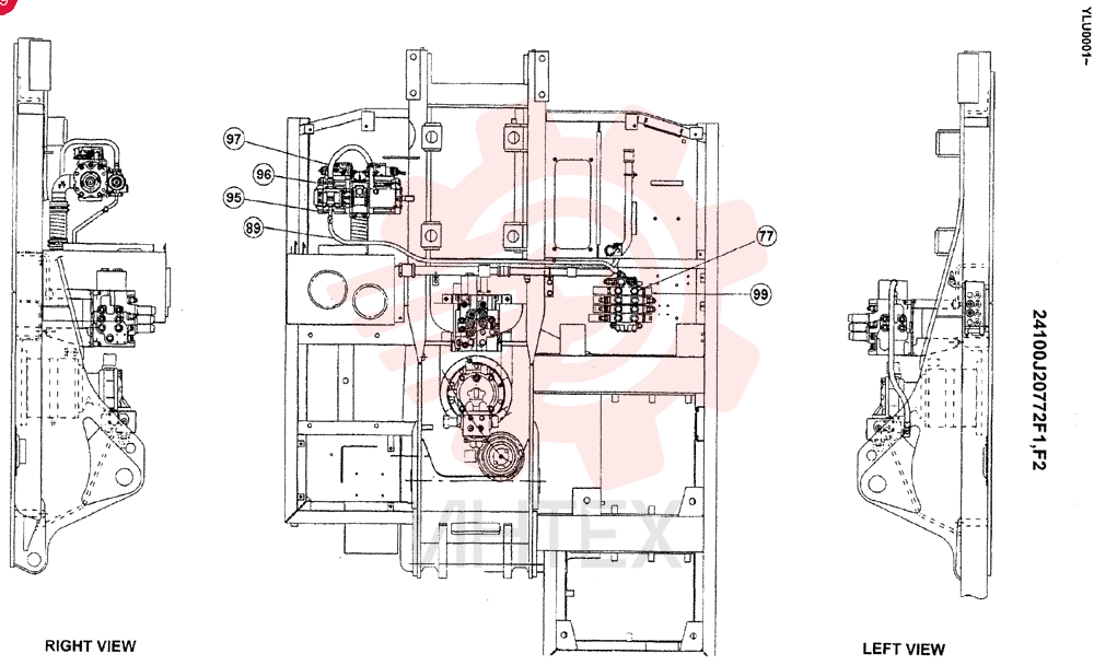 UPPER HYDRAULIC LINES (F1 ONLY) 24100J20772F1 (3)