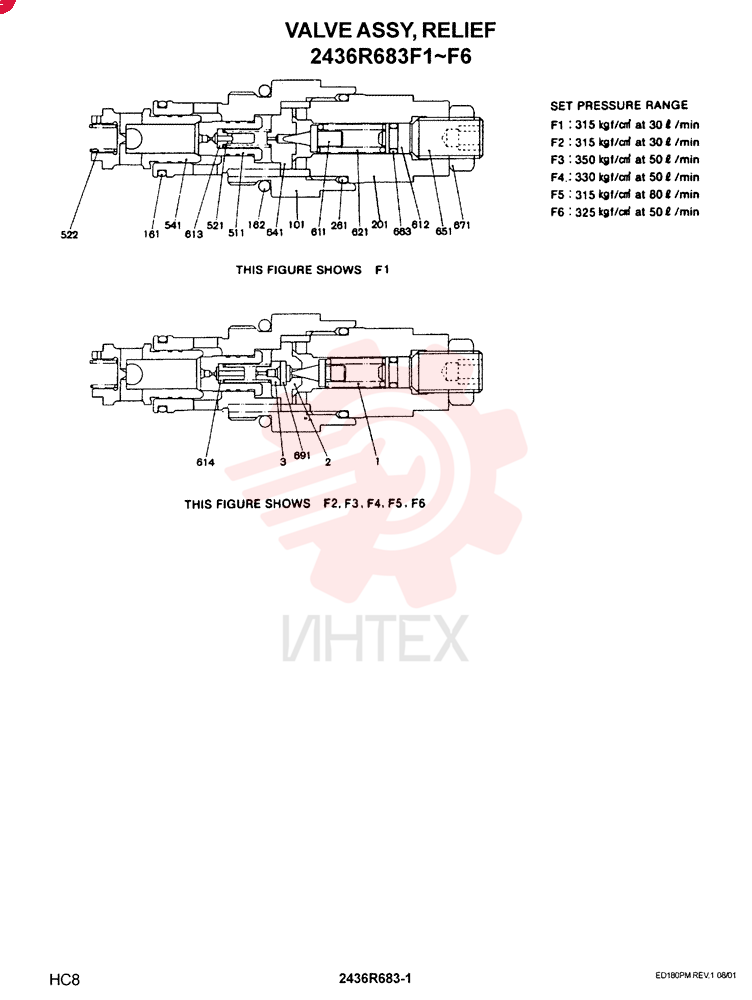 VALVE PRESSURE RELIE 2436R683F1